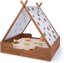 MUDDY BUDDY ® Sand boks med telt Safari Seeker, kakaobrun