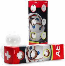Salming Aero+ Floorball White 4-pack
