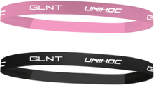 Unihoc Hairband GLNT 2-pack Black/White + Pink/White