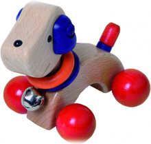 Walter houten puppy blauw/rood 12 cm