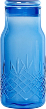 Crispy Blue Bottle Small Glasflaske Home Tableware Jugs & Carafes Water Carafes & Jugs Blue Frederik Bagger