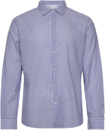 100% Cotton Slim Fit Shirt Tops Shirts Casual Blue Mango