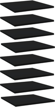 vidaXL Hylleplater 8 stk svart 40x40x1,5 cm sponplate