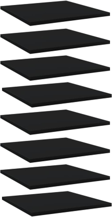 vidaXL Hylleplater 8 stk svart 40x40x1,5 cm sponplate