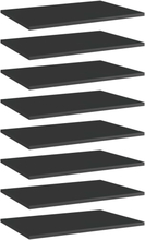 vidaXL Hylleplater 8 stk høyglans svart 60x40x1,5 cm sponplate