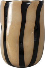 Byon - Curve vase 20x20x30 cm beige/svart stripete