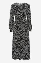 Mønstret, lang Jersey-kjole Joan