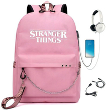 stranger things ryggsäck barn ryggsäckar ryggväska med USB uttag 1st