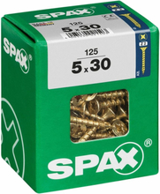 Låda med skruvar SPAX Träskruv Platt huvud (5 x 30 mm) (5,0 x 30 mm)