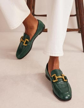 Iris Loafer mit Trensendetail Damen Boden, Chatsworth-Grün Leder