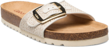 Bio Slip-In Shoes Summer Shoes Flat Sandals Beige Gabor*Betinget Tilbud