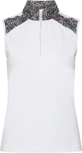 Imola Sl Half Neck Sport T-shirts & Tops Polos White Daily Sports
