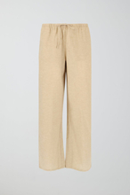 Gina Tricot - Petite linen blend trousers - linbukser - Beige - S - Female