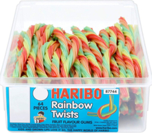 Haribo Rainbow Twists - Ask med Vingummi Stänger 896 gram