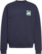 Geo Back Print Sweatshirt Sweat-shirt Genser Marineblå Penfield*Betinget Tilbud