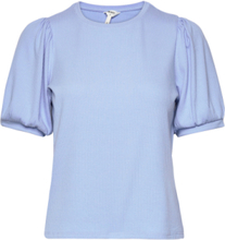 Objjamie S/S Top Noos Tops Blouses Short-sleeved Blue Object