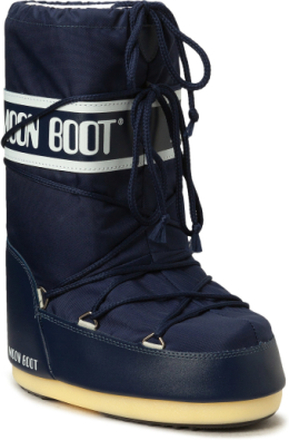 Mb Moon Boot Nylon Vinterstøvletter Med Snøring Blå Moon Boot*Betinget Tilbud