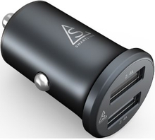 Linocell USB-billaddare med dubbla USB-portar 4,8 A Svart