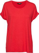 Onlmoster S/S O-Neck Top Jrs T-shirts & Tops Short-sleeved Rød ONLY*Betinget Tilbud