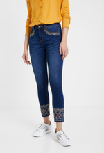 Skinny jeans in exotische stijl - BLUE - 26