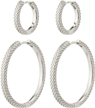 10233-6003 PULSE Earrings Silver 2-In-1 Set 1 set