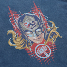 Marvel Thor - Love and Thunder Mighty Thor Frauen T-Shirt Dress - Navy Acid Wash - XS