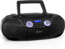 Roadie 2K boombox CD-player kassettradio DAB/DAB+ FM Bluetooth svart