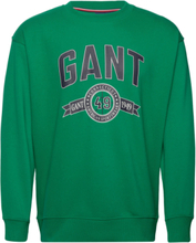 C-Neck Retro Crest Sweater Tops Sweatshirts & Hoodies Sweatshirts Green GANT