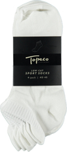 Sport Socks, Low-Cut 4-P, Black 40/45 Underwear Socks Regular Socks Hvit TOPECO*Betinget Tilbud