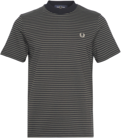 Fine Stripe Tee Tops T-Kortærmet Skjorte Black Fred Perry