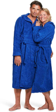 Kobaltblauwe badjas met capuchon