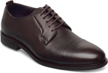 Laced Derby Shoe With Toecap Shoes Business Laced Shoes Brun TGA By Ahler*Betinget Tilbud