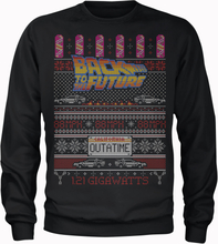 Back To The Future OUTATIME Men's Christmas Jumper - Black - S
