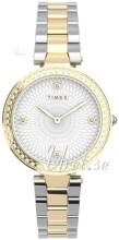Timex TW2V24500 City Hvid/Gul guldtonet stål Ø32 mm
