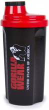 Gorilla Wear XXL Shaker 1 liter, svart/rød risteflaske