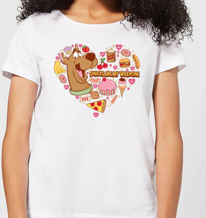 Scooby Doo Snacks Are My Valentine Women's T-Shirt - White - L - White