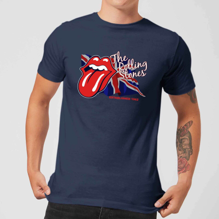 Rolling Stones Lick The Flag Men's T-Shirt - Navy - L