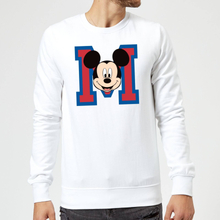 Disney Mickey Mouse M-Face Sweatshirt - White - M - White