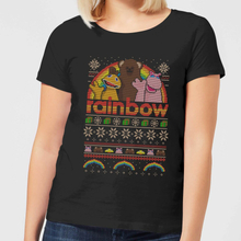 Rainbow Fairisle Christmas Sweatshirt Women's T-Shirt - Black - 5XL - Black