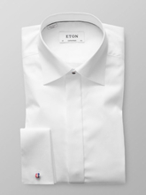Eton Contemporary fit Vit smokingskjorta - twill
