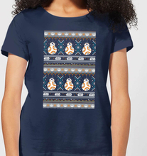 Star Wars BB-8 Pattern Women's Christmas T-Shirt - Navy - M