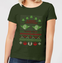 Star Wars Merry Christmas I Wish You Knit Women's Christmas T-Shirt - Forest Green - S - Forest Green