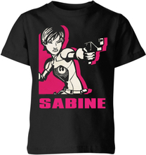 Star Wars Rebels Sabine Kids' T-Shirt - Black - 7-8 Years - Black