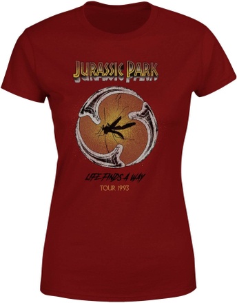 Jurassic Park Life Finds A Way Tour Women's T-Shirt - Burgundy - XL
