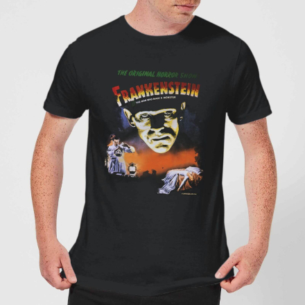Universal Monsters Frankenstein Vintage Poster Men's T-Shirt - Black - XXL