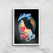 Wonder Woman Retro Giclee Art Print - A3 - White Frame