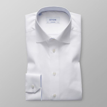 Eton Contemporary fit Vit skjorta - kontrastdetaljer