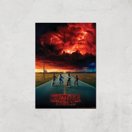 Stranger Things Welcome To Hawkins Giclee Art Print - A3 - Print Only