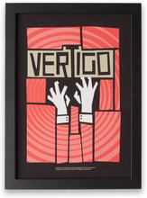 Hitchcock Vertigo Giclee Art Print - A4 - Black Frame