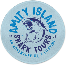 Jaws Amity Island Shark Tours Round Bath Mat